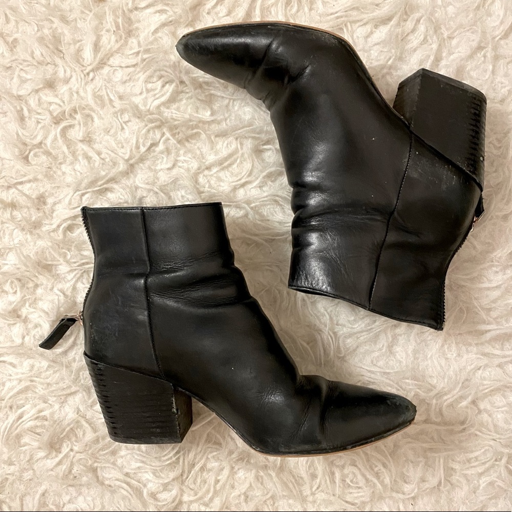 Dolce Vita Black Leather Booties